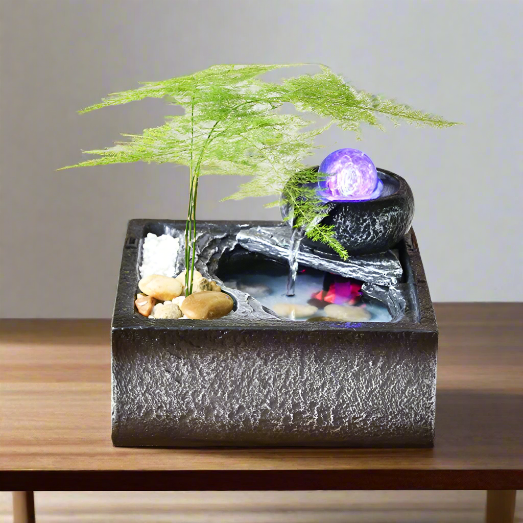 ATELIER-TIBET Fontaine Japonaise d’Ambiance – Sérénité, Lumière et Harmonie Intérieure