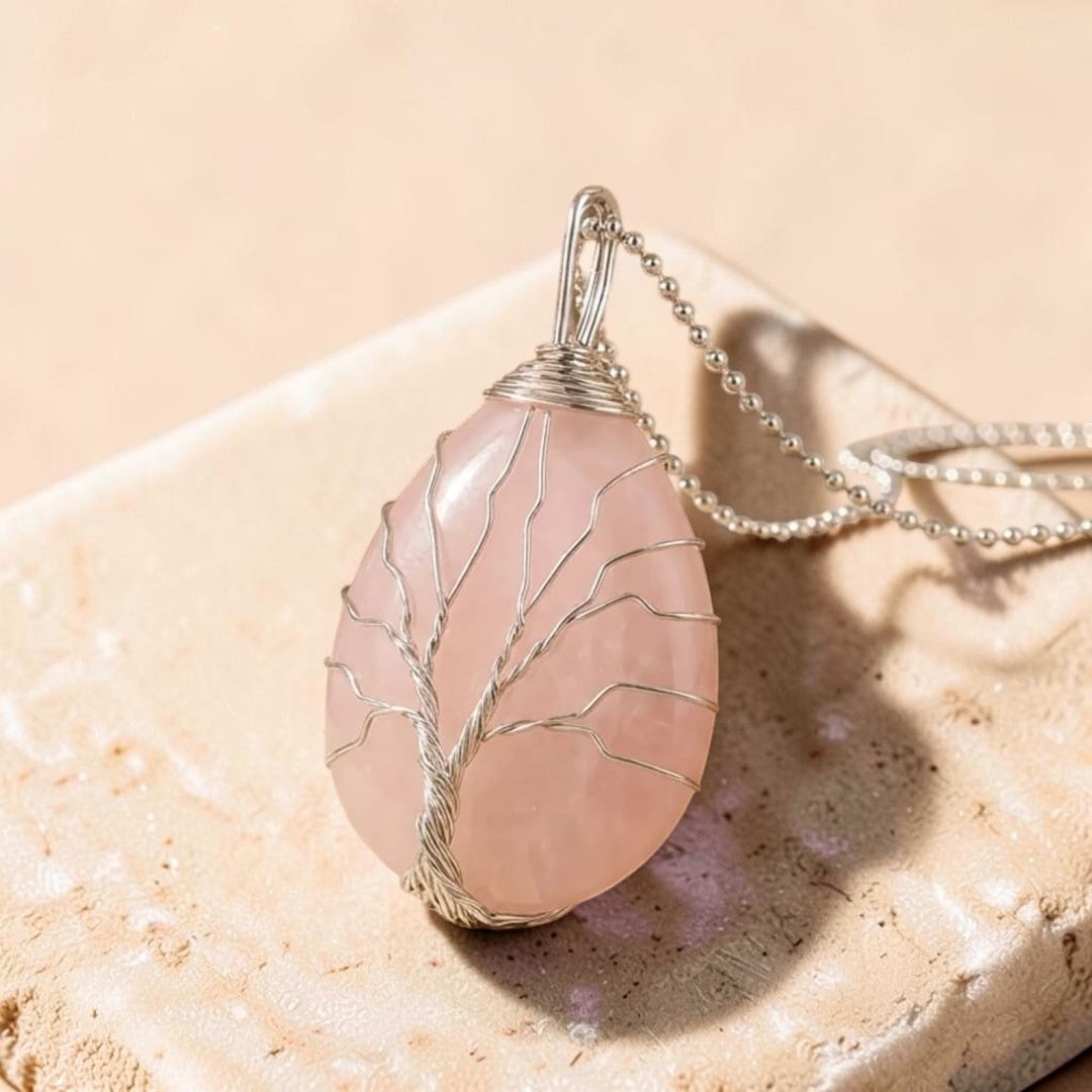 ATELIER-TIBET – Pendentif Arbre de Guérison en Pierre Naturelle