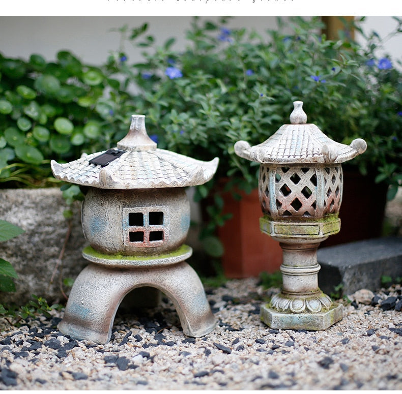 ATELIER-TIBET Statue Japonaise Extérieure Jardin Zen en Duo