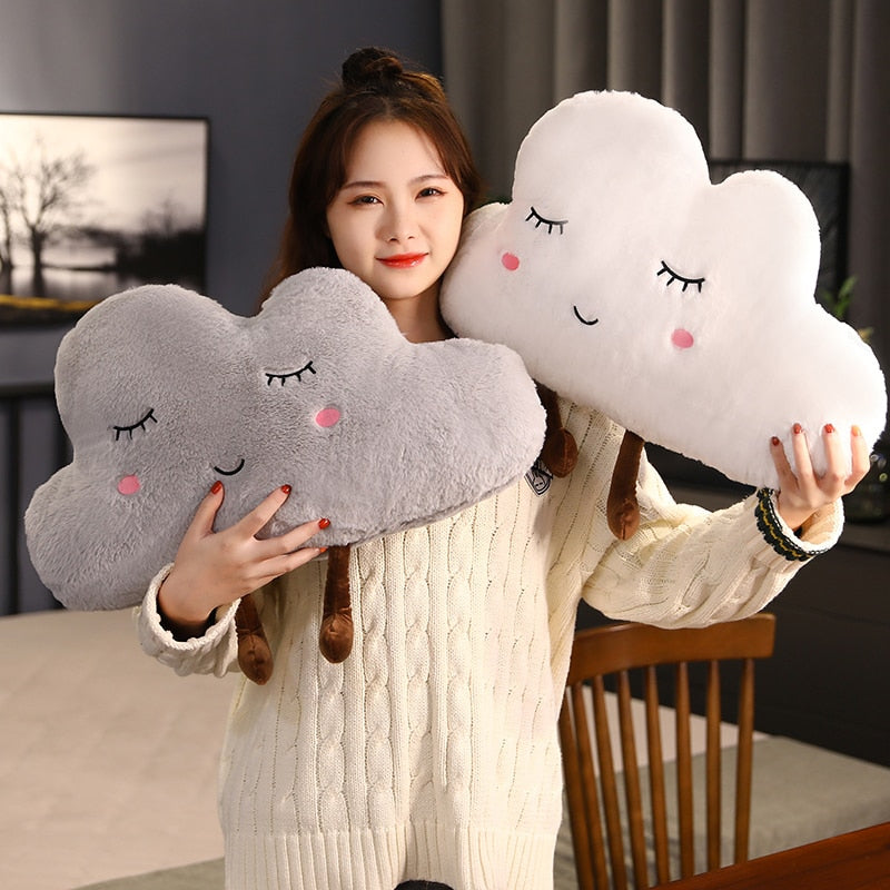 ATELIER-TIBET – Coussin Nuage Kawaii Japonais en Tissu Doux – 55 × 32 cm