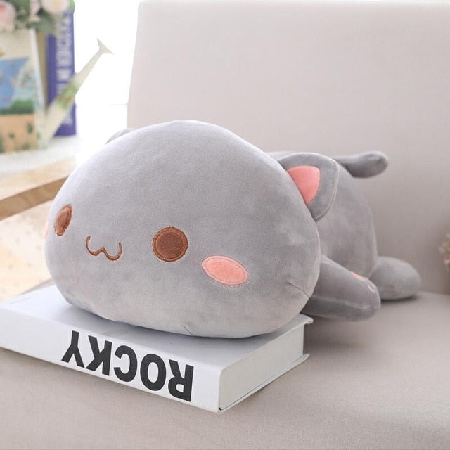 ATELIER-TIBET – Coussin Chat Kawaii Japonais en Tissu Doux – 65 cm