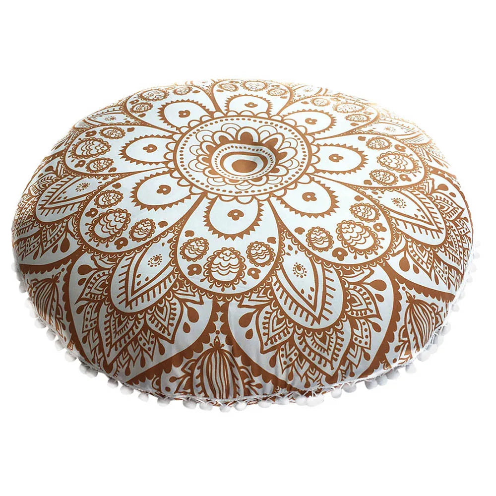 ATELIER-TIBET Coussin de Méditation Bohème – Mandalas Colorés & Assise Confortable