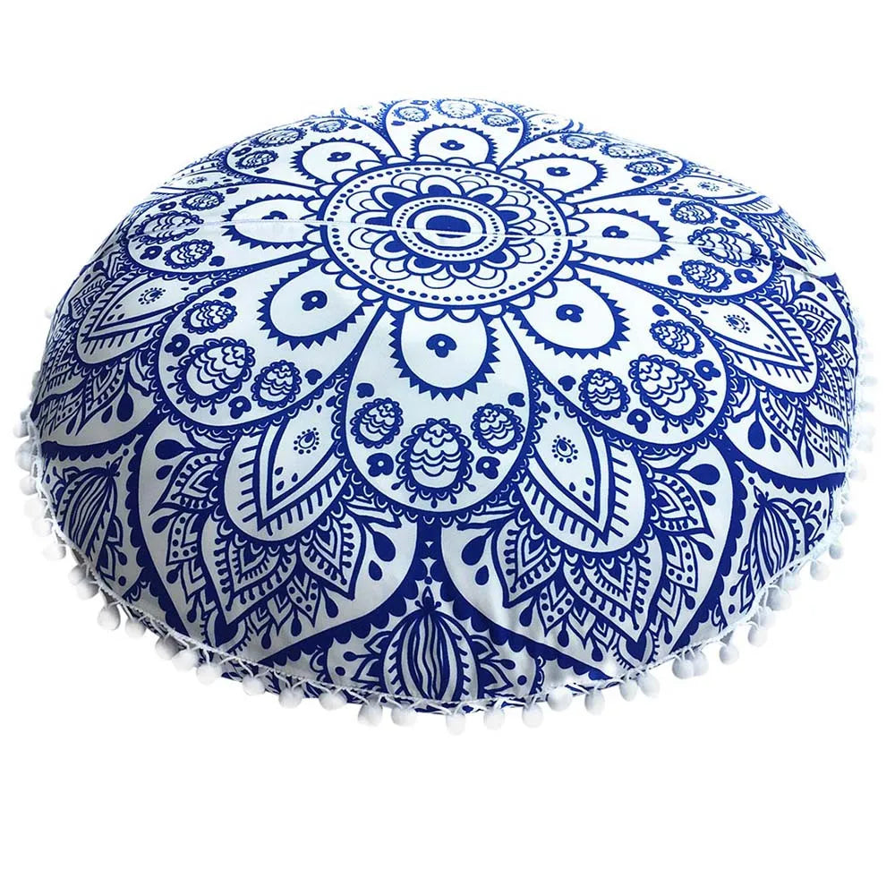 ATELIER-TIBET Coussin de Méditation Bohème – Mandalas Colorés & Assise Confortable