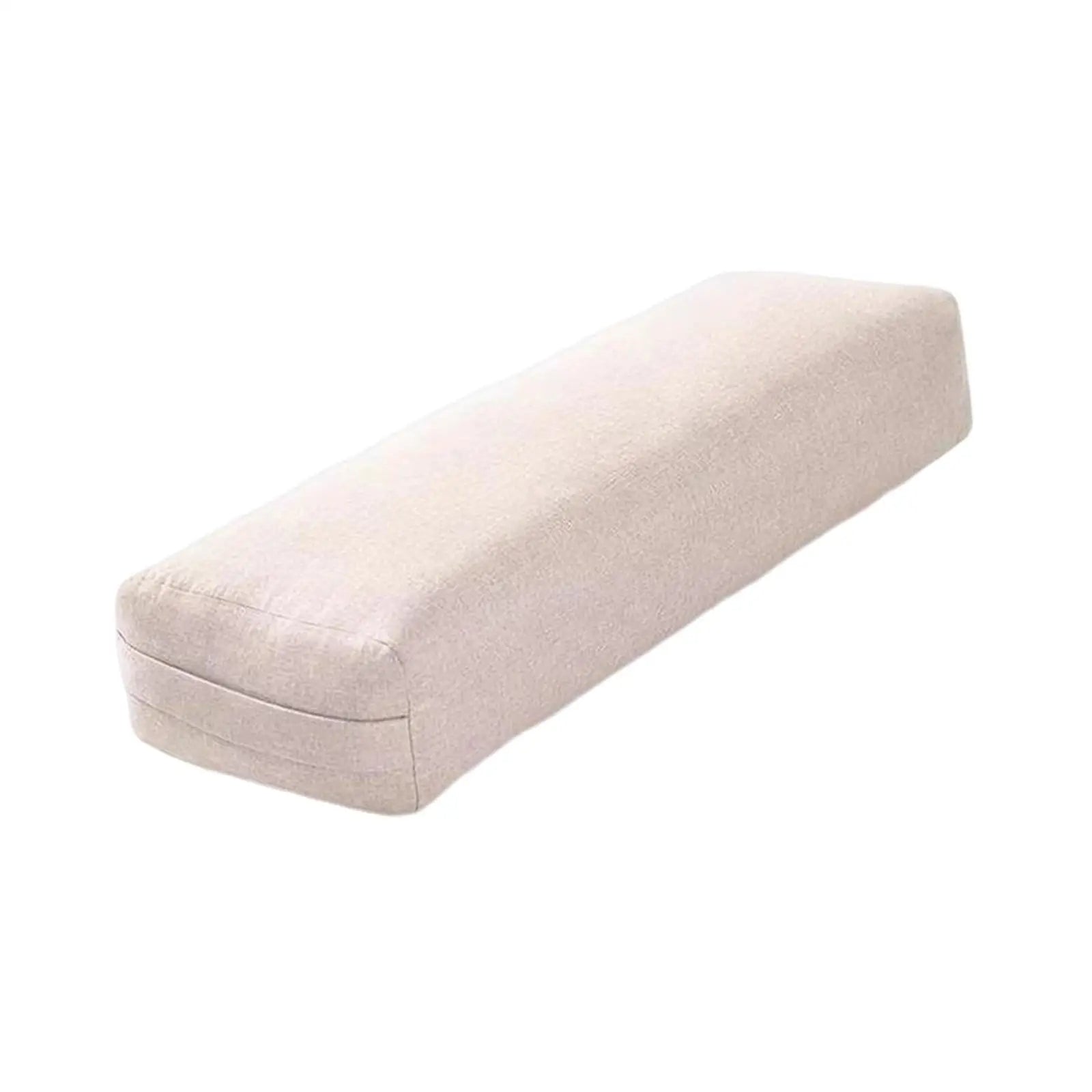 ATELIER-TIBET – Bolster de Yoga Rectangulaire Beige en Polyester avec Revêtement Éponge