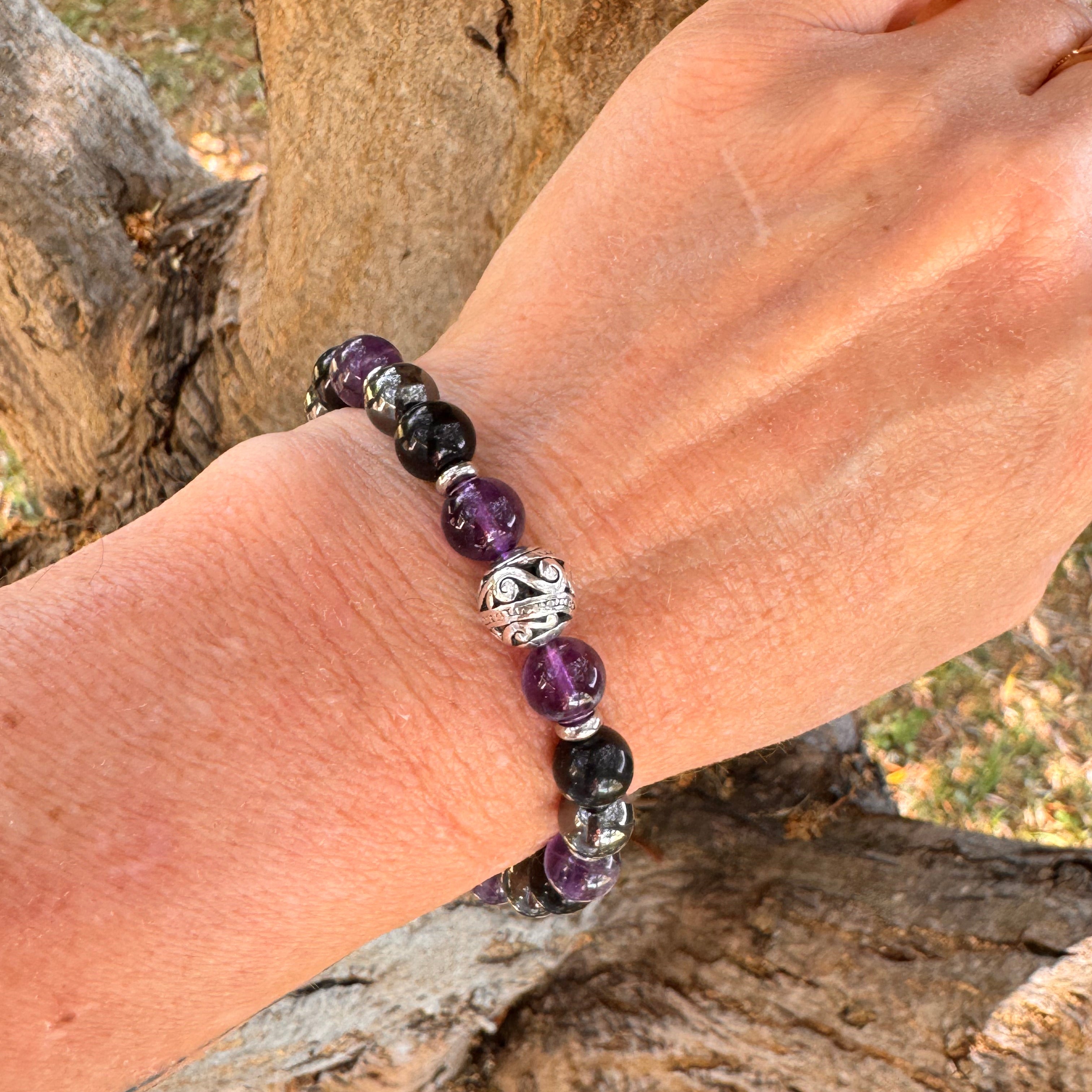 ATELIER-TIBET – Bracelet Premium Bouclier Émotionnel en Pierres Naturelles