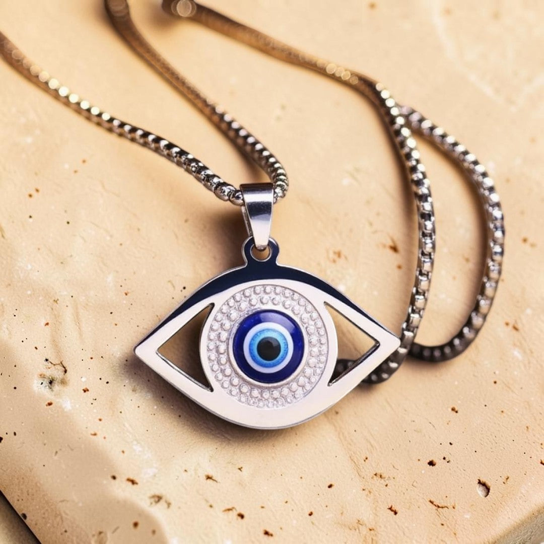 ATELIER-TIBET – Pendentif Oeil Bleu - Protection du Mauvais Oeil