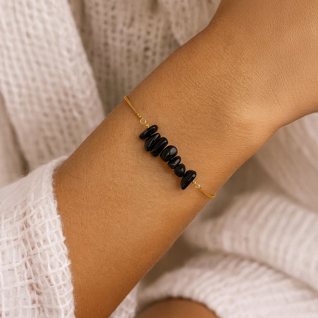 ATELIER-TIBET – Bracelet Fin en Pierres Irrégulières Naturelles