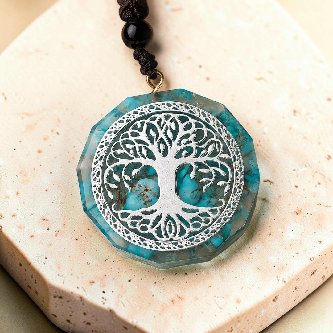 ATELIER-TIBET – Pendentif Orgonite Anahata en Turquoise