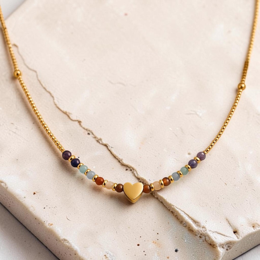 ATELIER-TIBET – Collier Chemin du Cœur – 7 Chakras