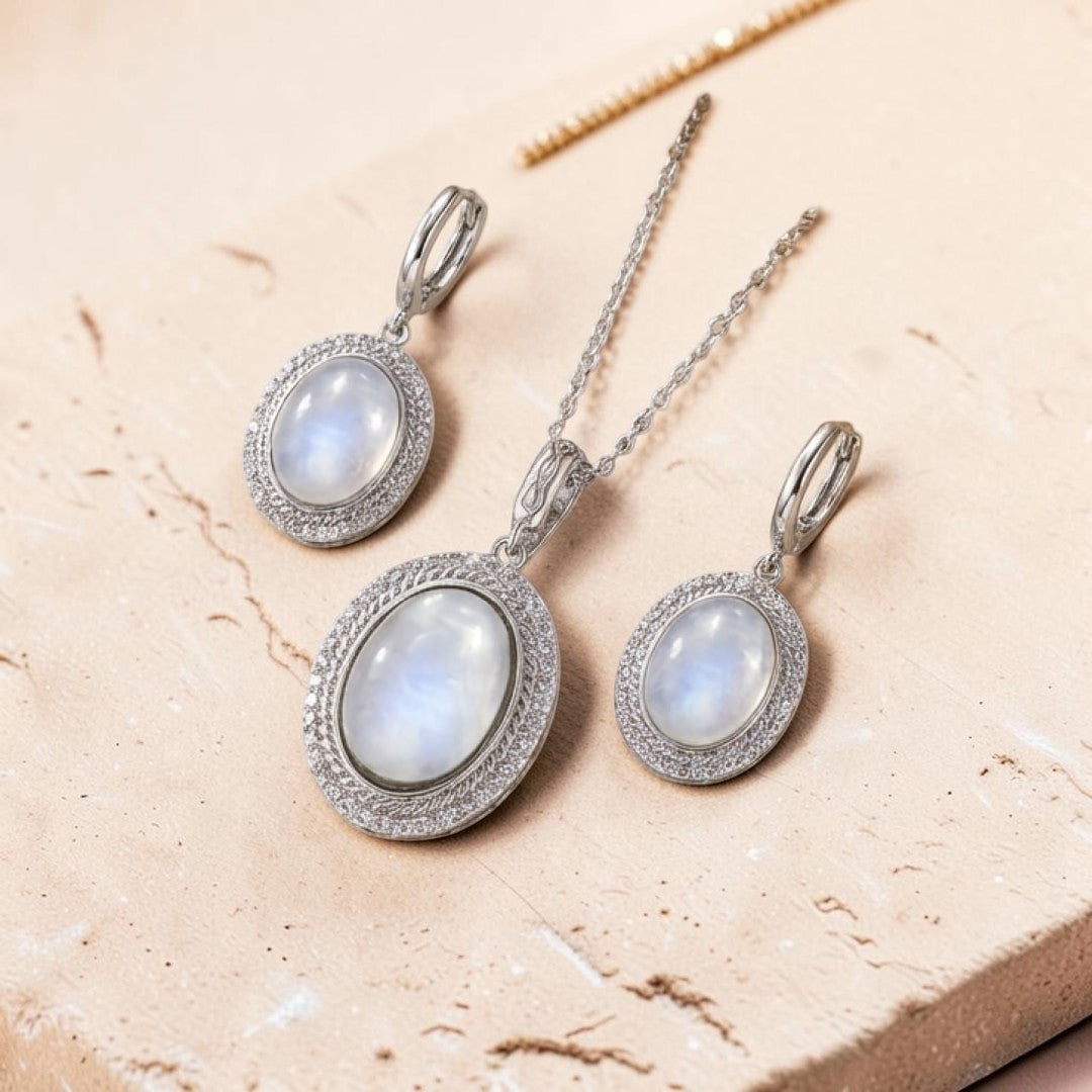 ATELIER-TIBET – Pendentif Douceur d’Âme en Pierre de Lune