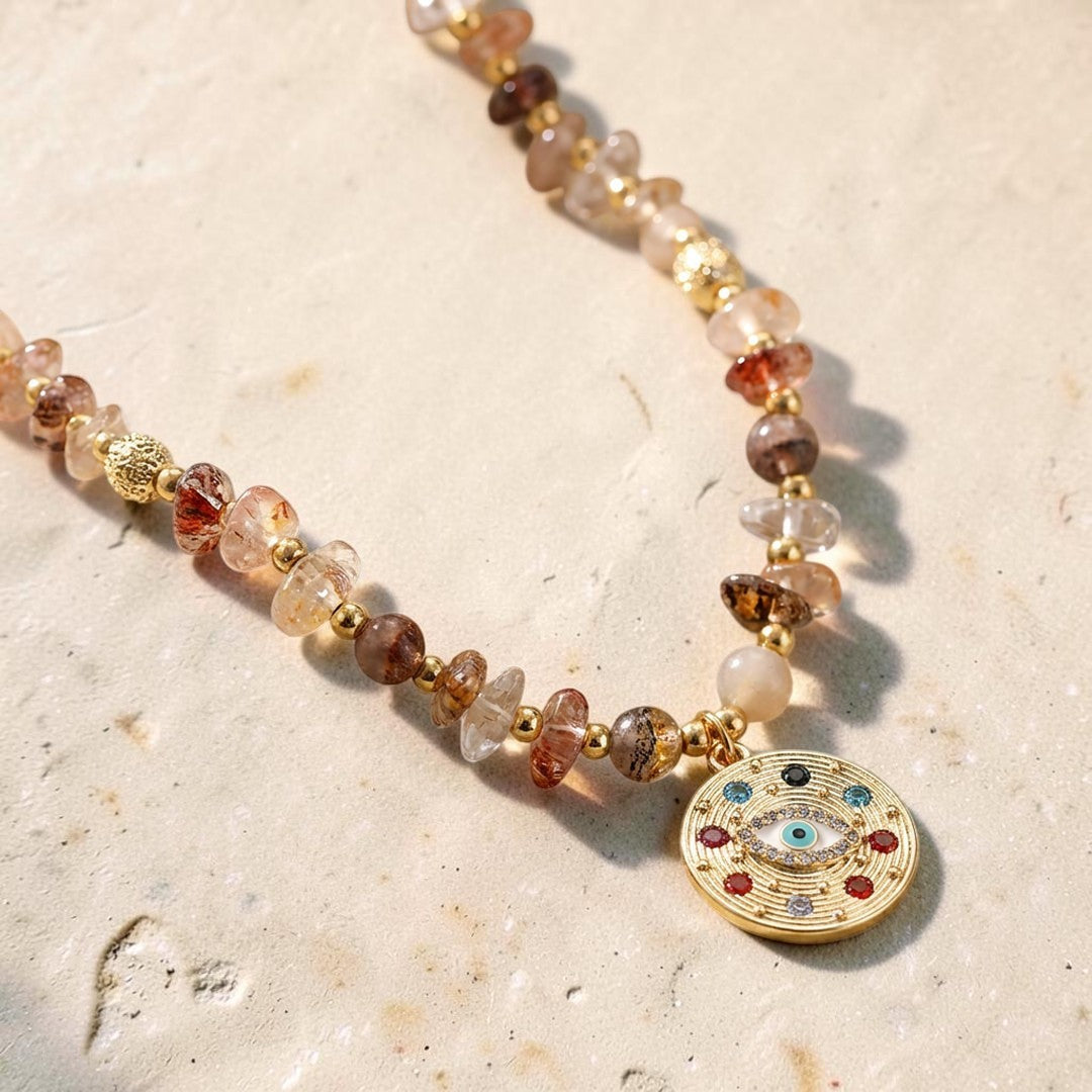 ATELIER-TIBET – Collier Protection Sacrée en Lodolite