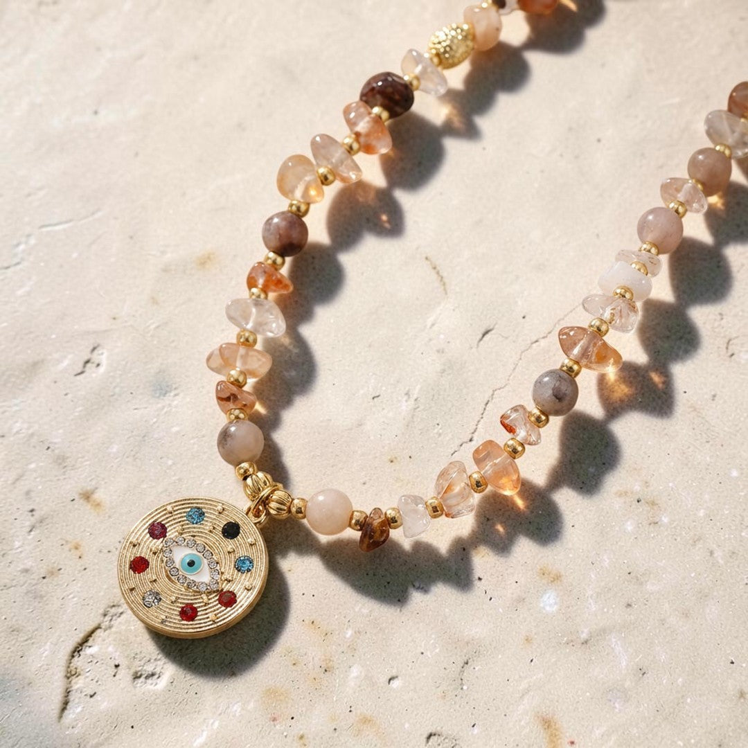 ATELIER-TIBET – Collier Protection Sacrée en Lodolite