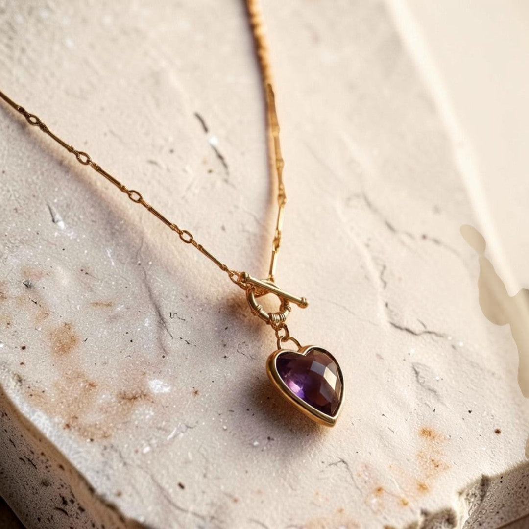 ATELIER-TIBET – Pendentif Sérénité du Cœur en Pierres Naturelles
