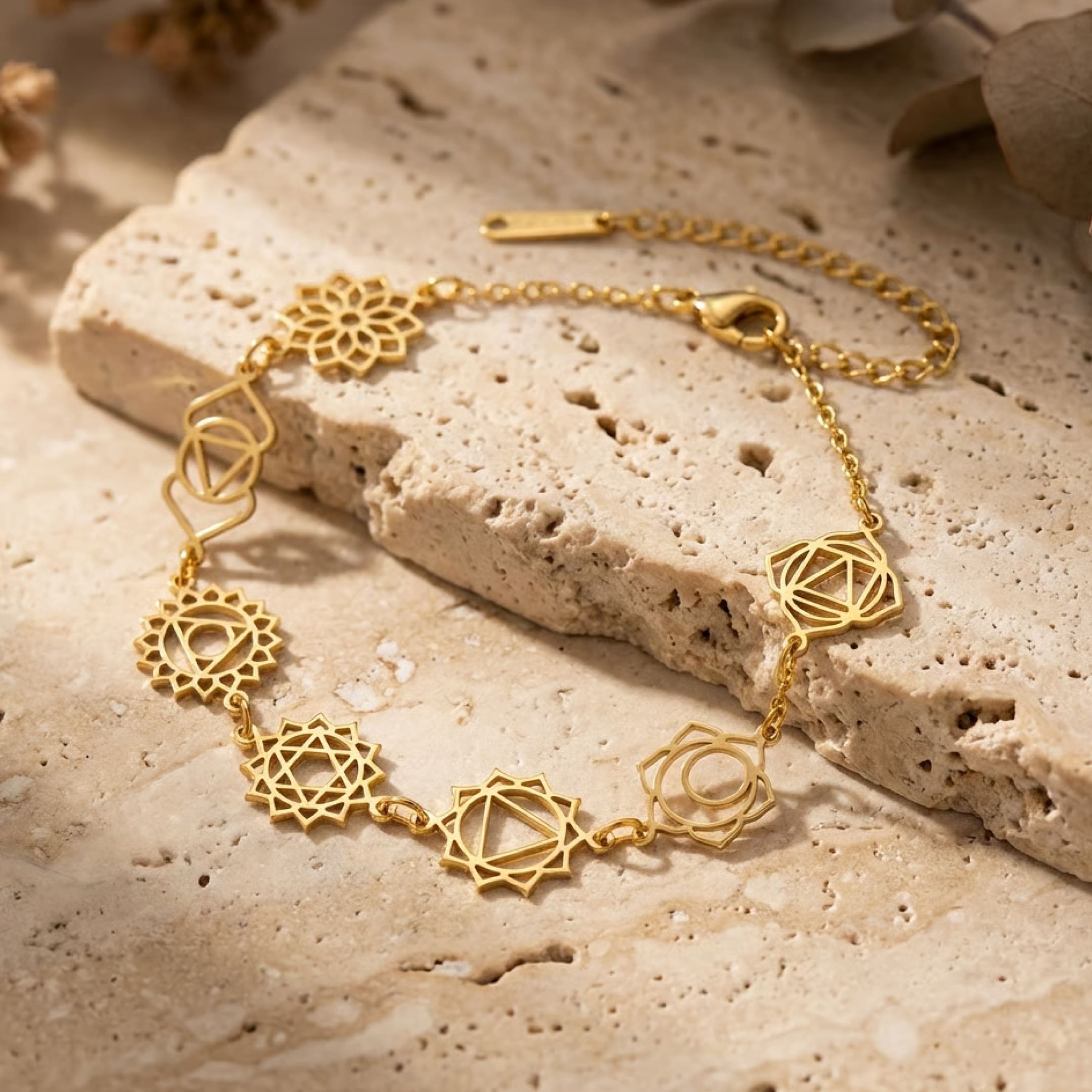 ATELIER-TIBET – Bracelet Alignement – Symboles des 7 Chakras