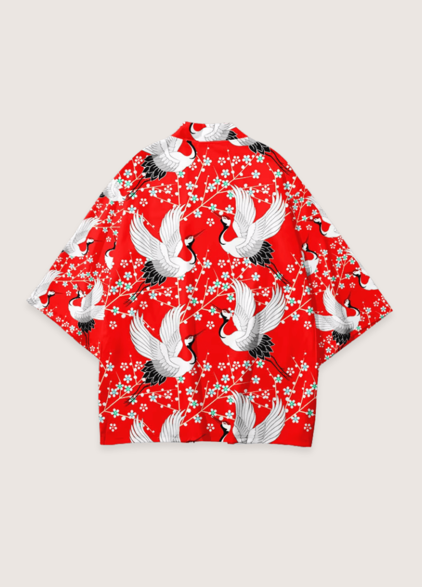 Kimono mixte motif cerisier rouge – Tsuru