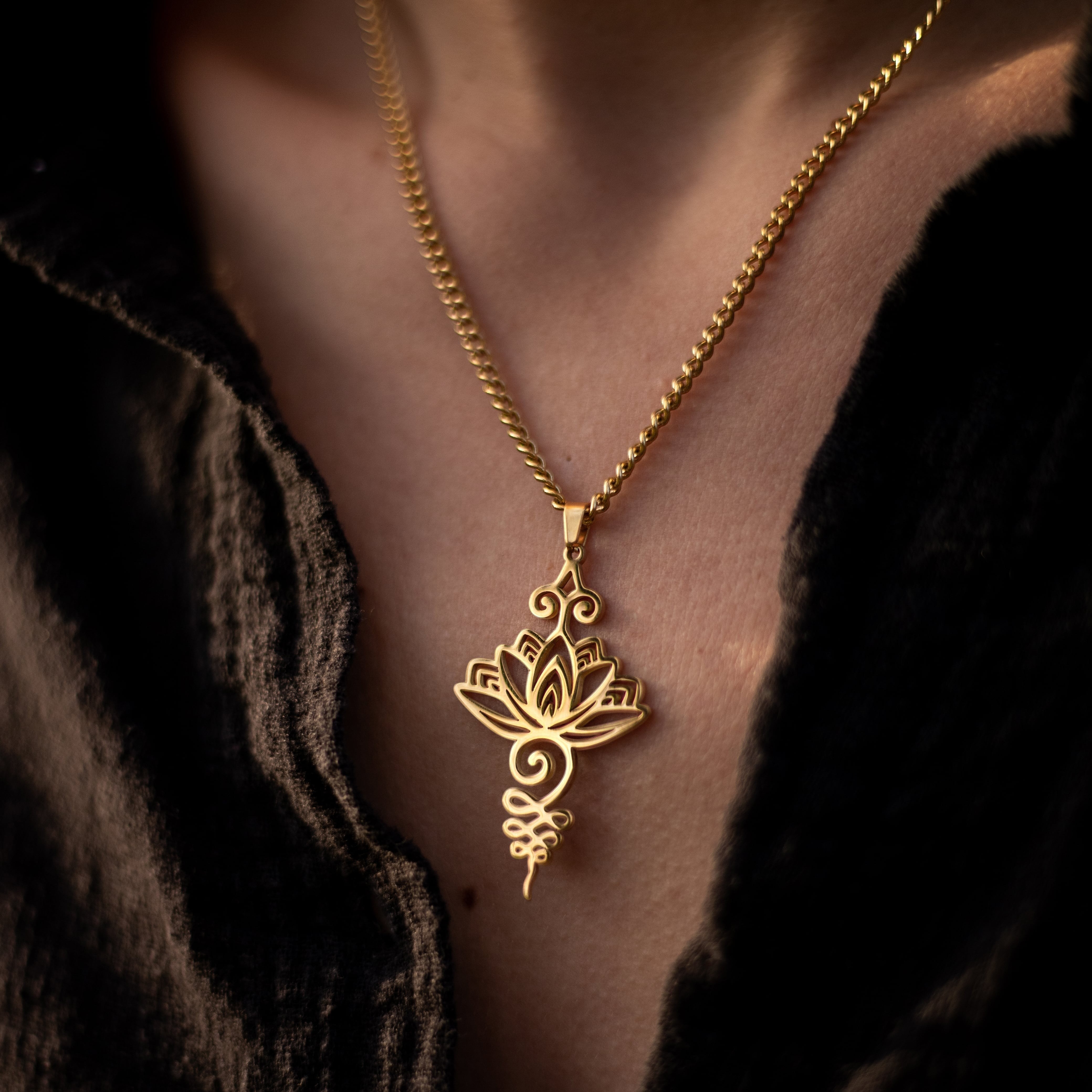 ATELIER-TIBET – Pendentif Lotus Unalome