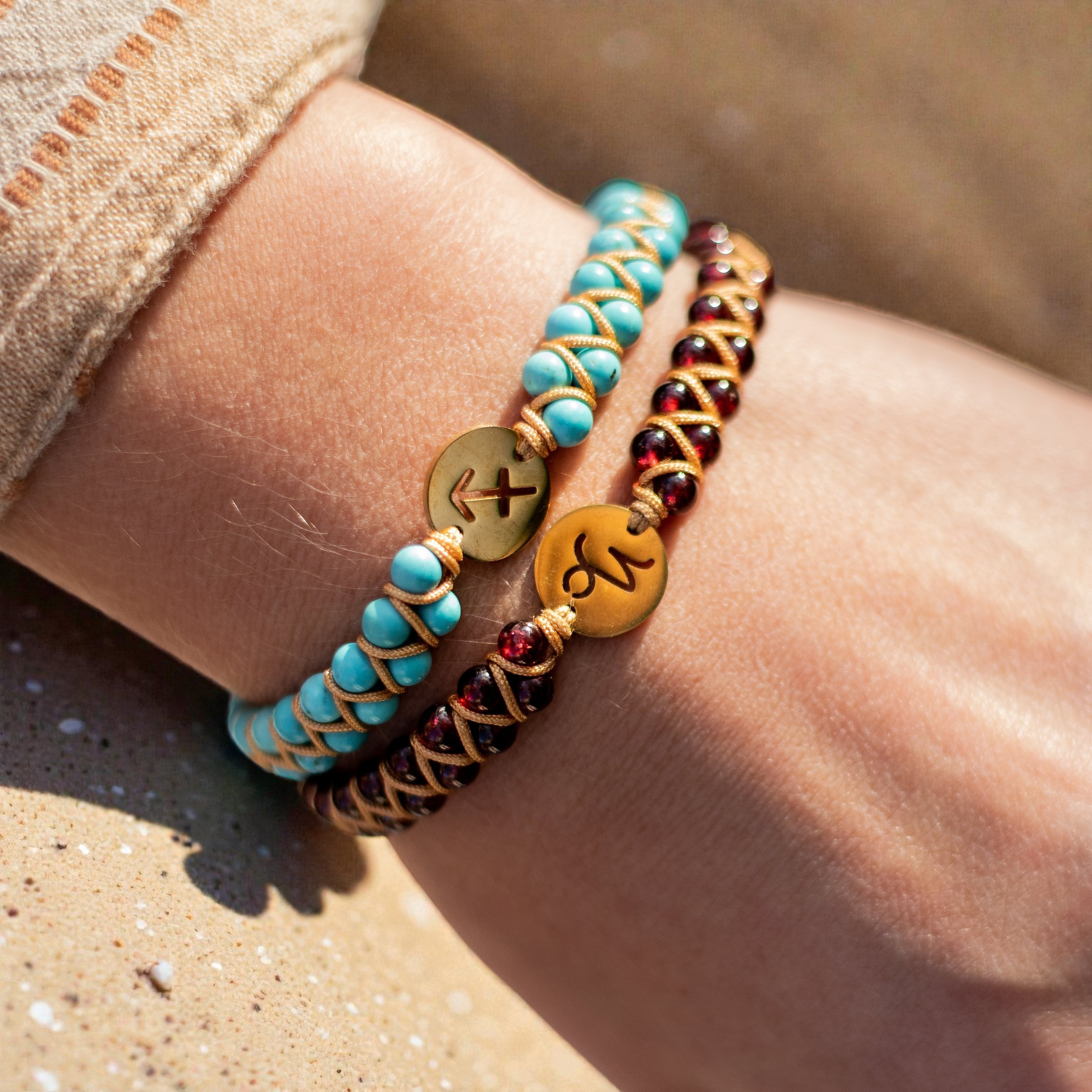 ATELIER-TIBET – Bracelet Tressé 12 Constellations en Pierres Naturelles