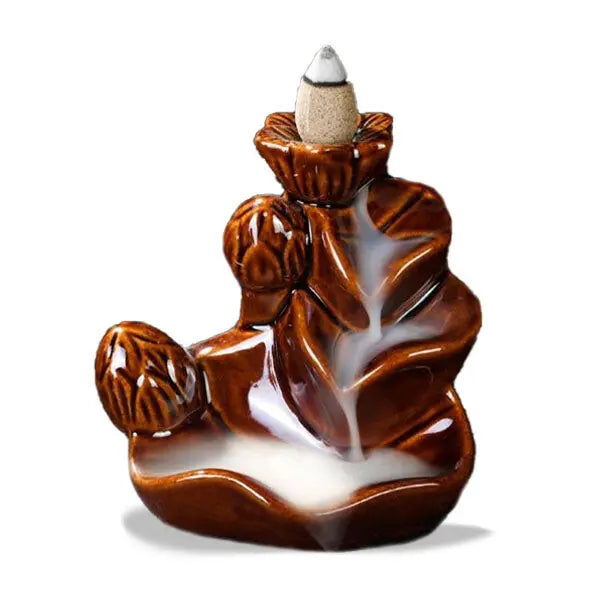 ATELIER-TIBET – Porte-Encens à Refoulement Bouddha Fleur de Lotus