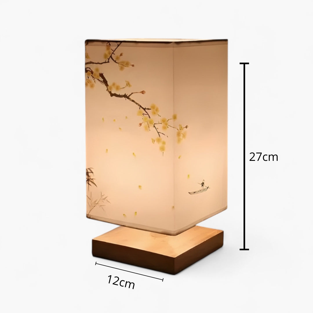 ATELIER-TIBET Lampe de Chevet Japonaise Scandinave – Éclairage Doux & Ambiance Zen pour Chambre et Salon