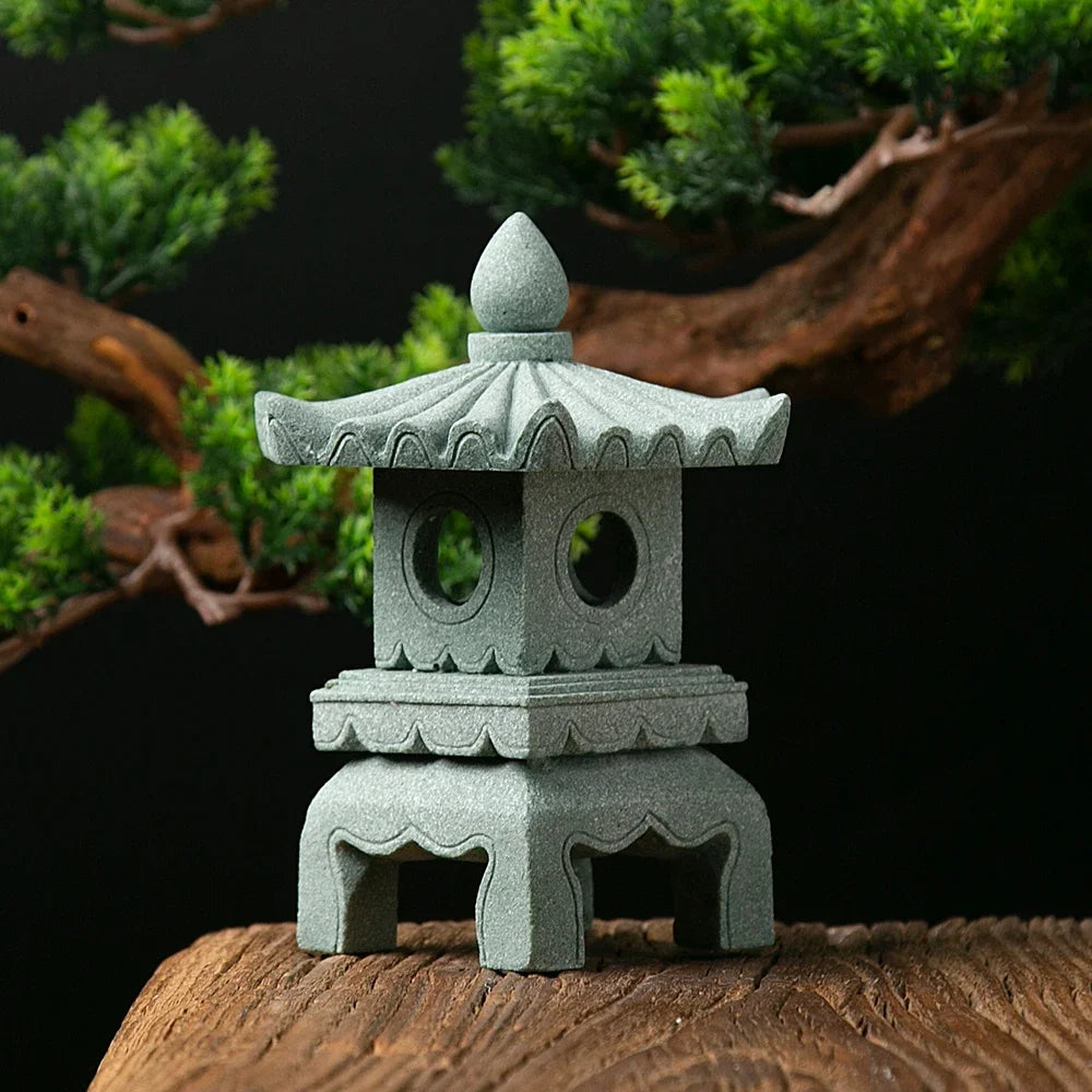 ATELIER-TIBET Statue Japonaise Lanterne en Pierre de Wildoda Décoration Zen Jardin