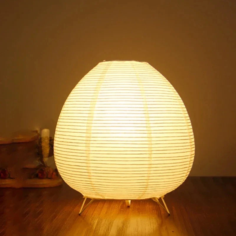 ATELIER-TIBET – Lampe Japonaise en Papier & Fer, Lumière Douce et Ambiance Zen
