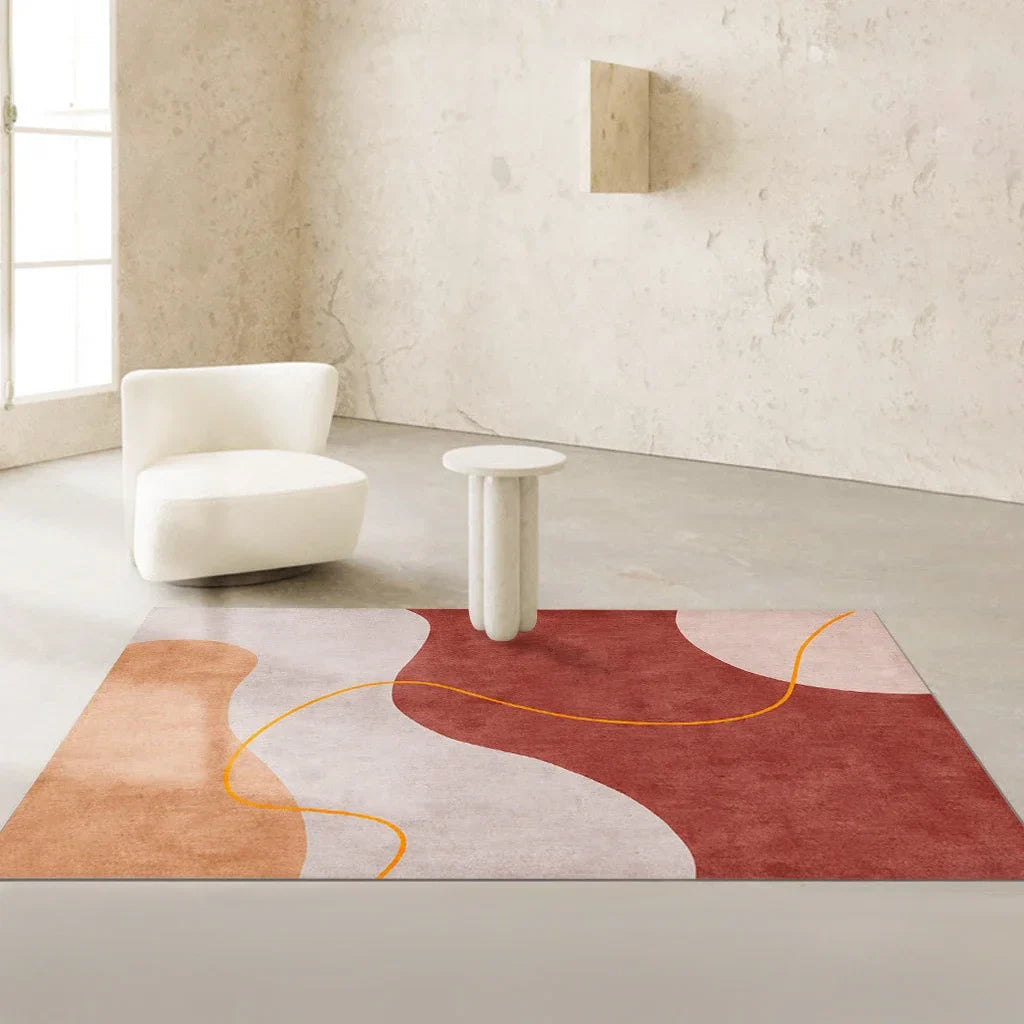 ATELIER-TIBET – Tapis Japonais Wabi-Sabi Géométrique | Élégance Imparfaite & Harmonie Contemporaine