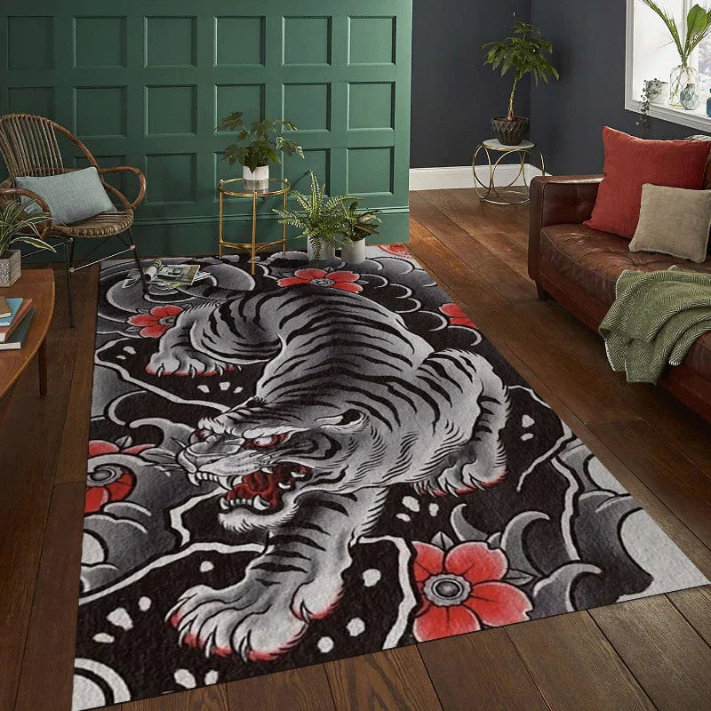 ATELIER-TIBET – Tapis Japonais Motif Tigre Doux & Résistant