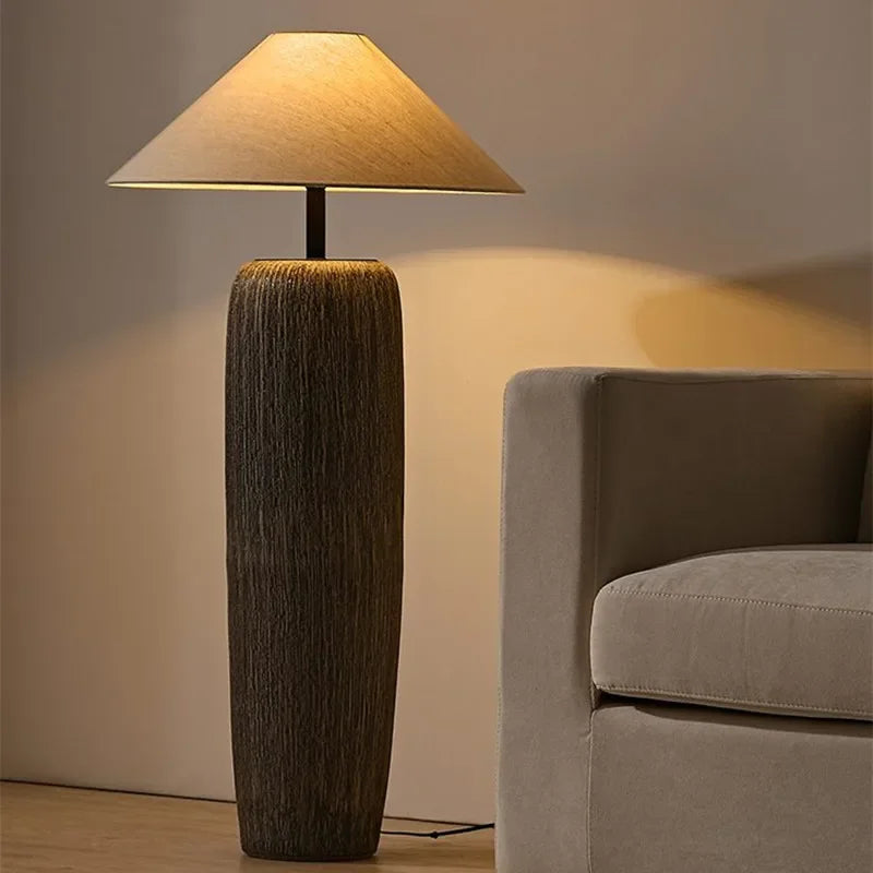 ATELIER-TIBET – Lampe Japonaise en Céramique Artisanale, Lumière Zen Élégante