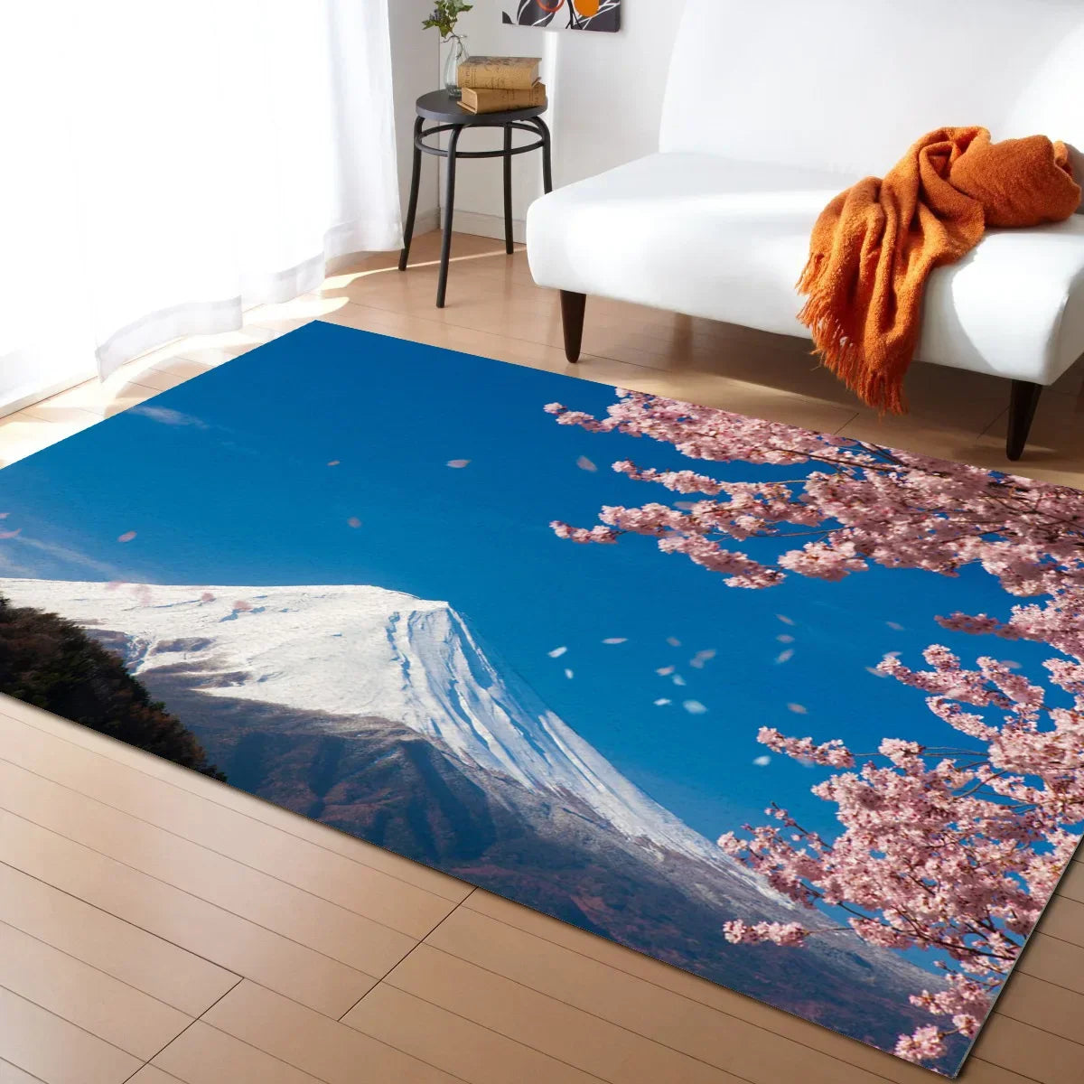 ATELIER-TIBET – Tapis Japonais Sakura en Velours Cristal Antidérapant
