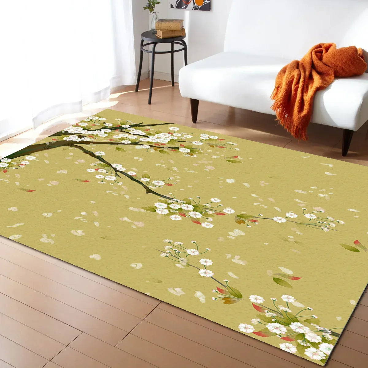 ATELIER-TIBET – Tapis Japonais Sakura en Velours Cristal Antidérapant
