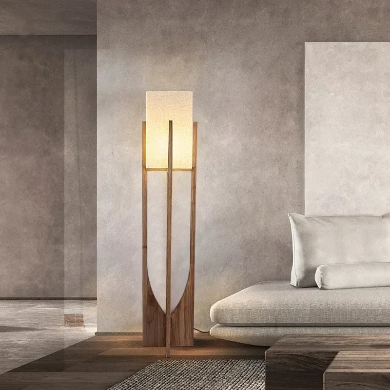 ATELIER-TIBET – Lampe Japonaise en Bois Naturel, Lumière Douce et Ambiance Zen