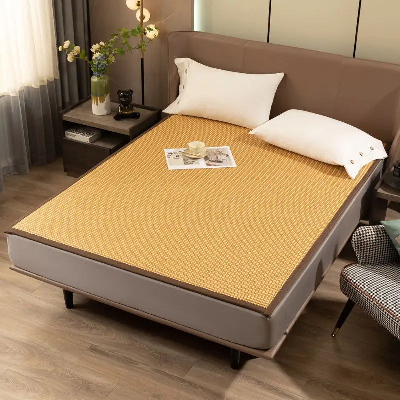 ATELIER-TIBET – Tapis Japonais en Bambou Style Tatami | Fraîcheur Naturelle & Élégance Épurée