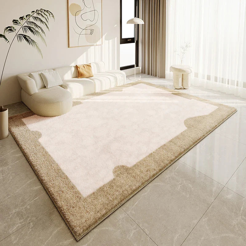 ATELIER-TIBET – Tapis Japonais Wabi Sabi Crème en Peluche Douce