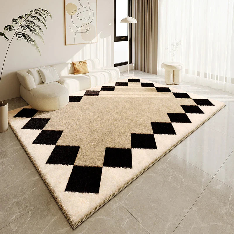 ATELIER-TIBET – Tapis Japonais Wabi Sabi Crème en Peluche Douce