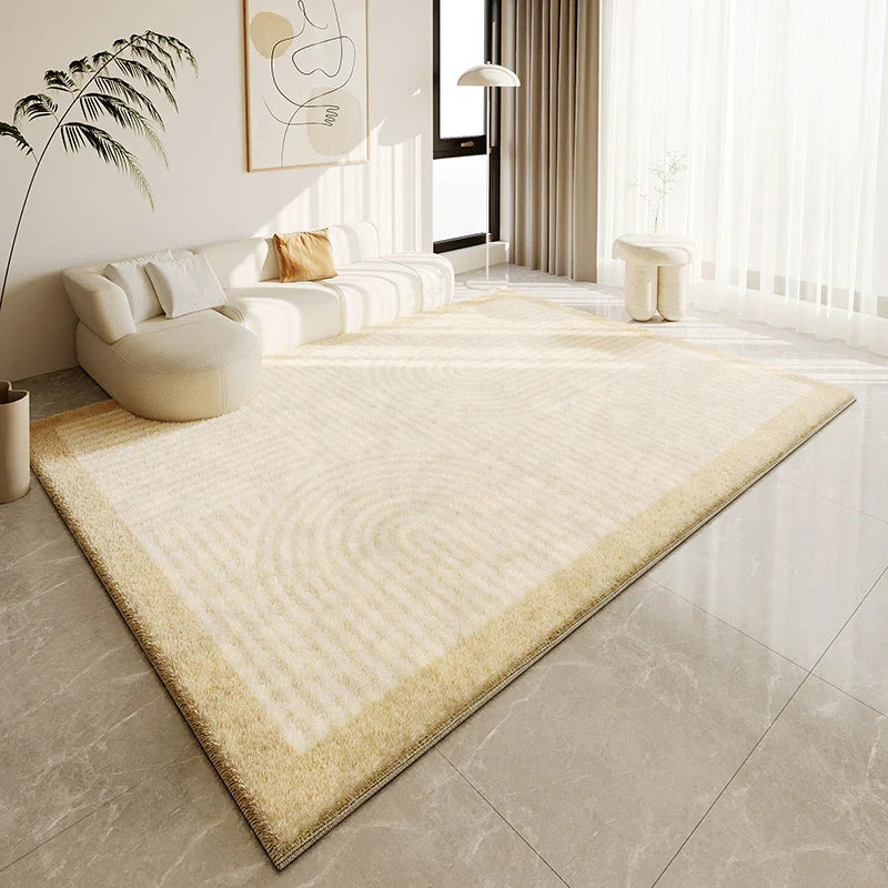 ATELIER-TIBET – Tapis Japonais Wabi Sabi Crème en Peluche Douce