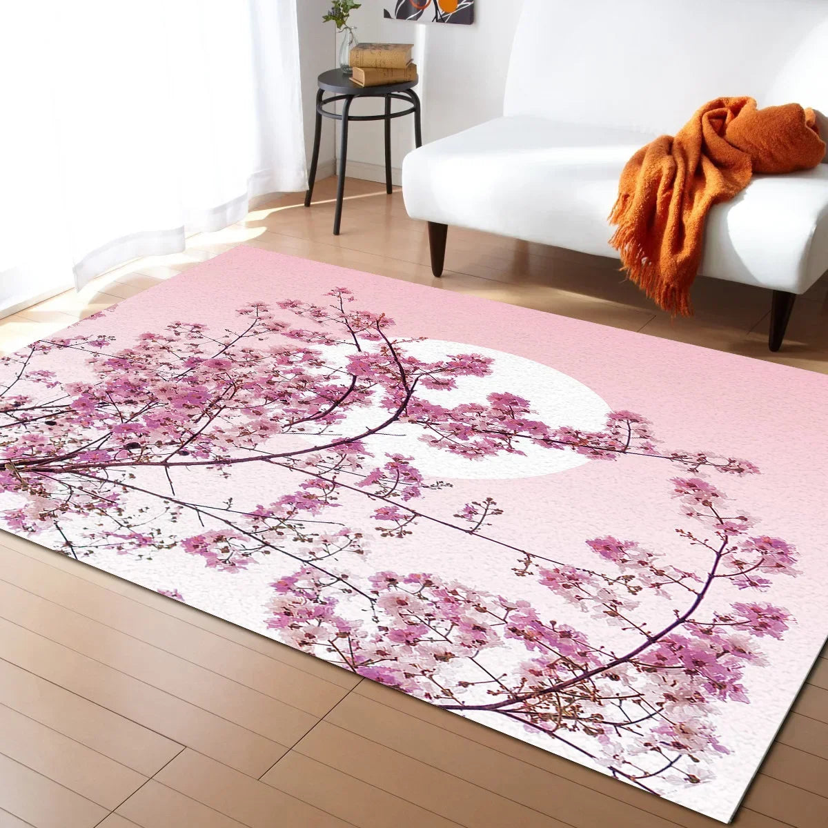ATELIER-TIBET – Tapis Japonais Sakura en Velours Cristal Antidérapant