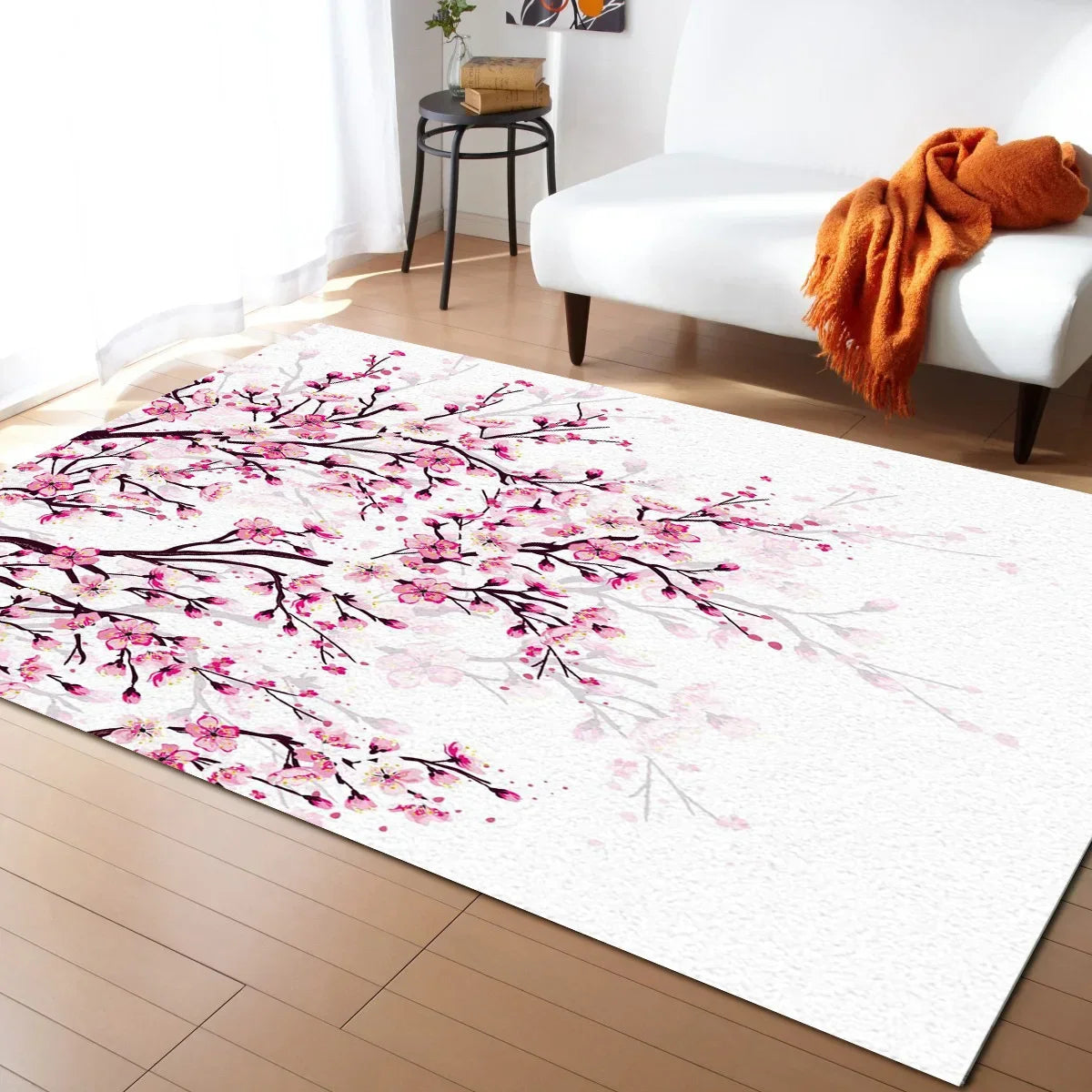 ATELIER-TIBET – Tapis Japonais Sakura en Velours Cristal Antidérapant