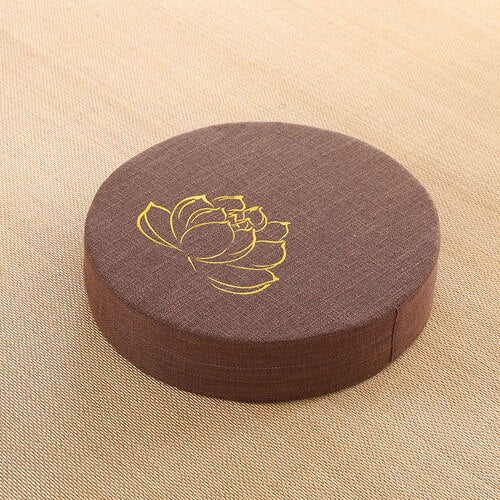 ATELIER-TIBET — Coussin Japonais pour S’asseoir Motif Floral 40 cm | Assise Traditionnelle Zen
