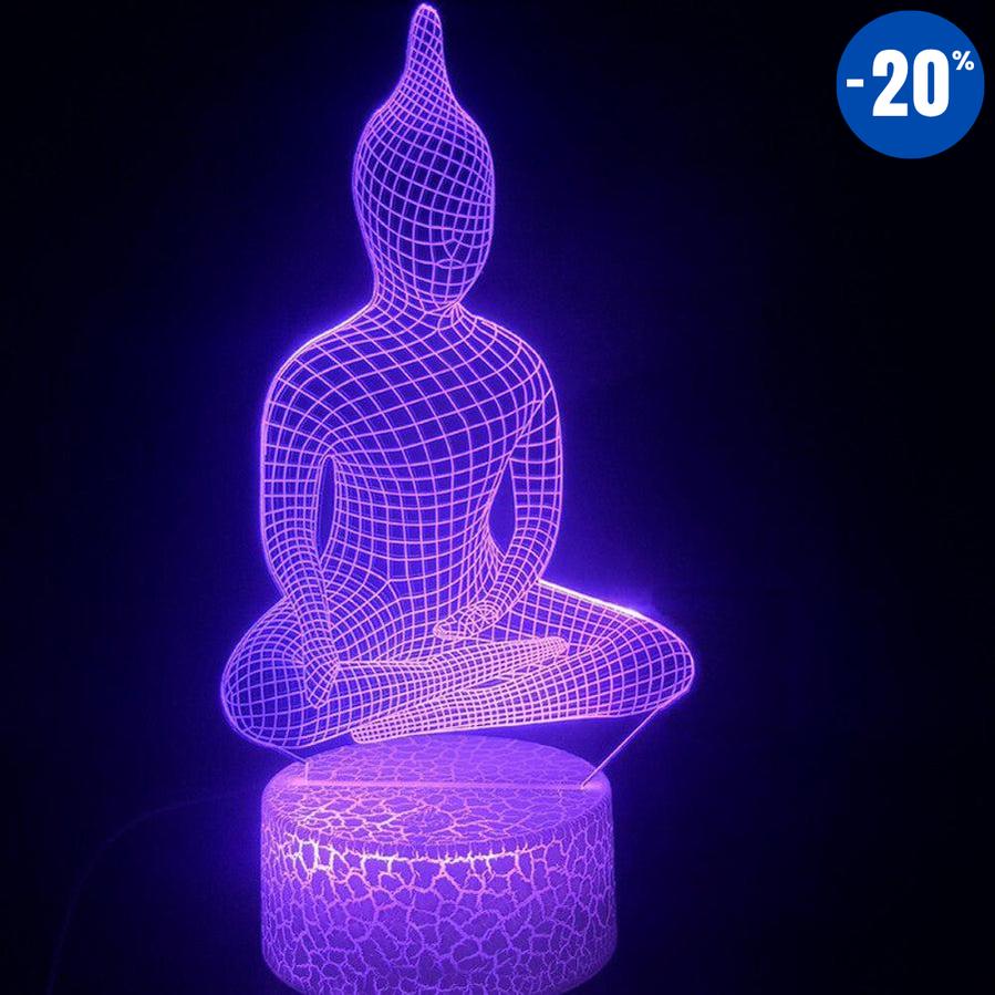 ATELIER-TIBET Superbe Lampe Bouddha Hologramme méditation 3D