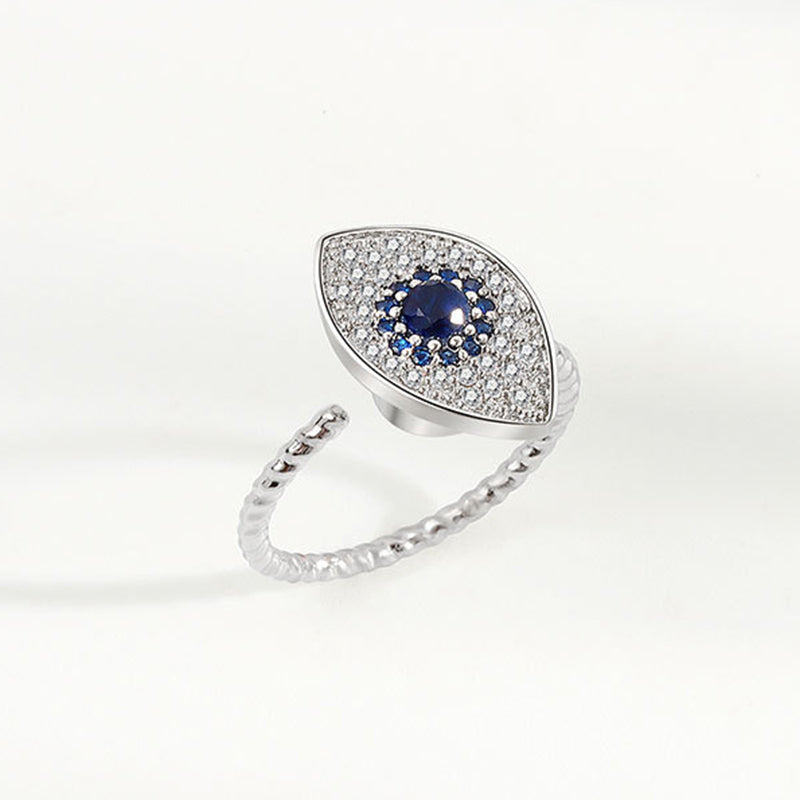 ATELIER-TIBET Bague Œil Protecteur Argent 925 Ajustable
