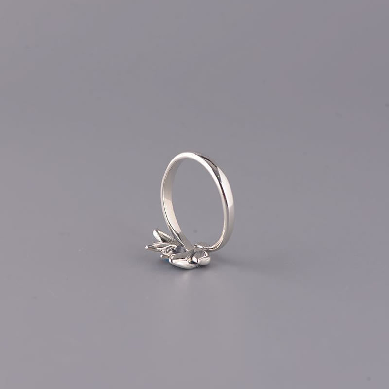 ATELIER-TIBET Bague Lotus Ajustable Argent 925 – Harmonie & Équilibre