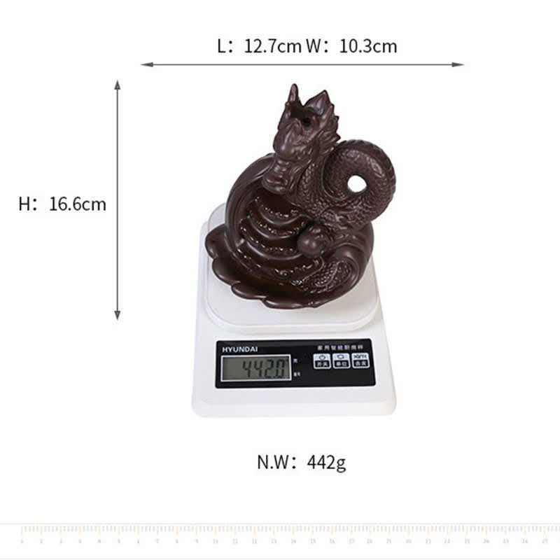 ATELIER-TIBET Brûleur d'encens en céramique à motif de dragon