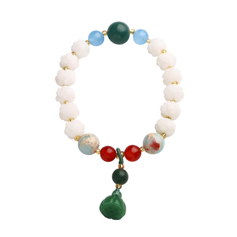 ATELIER-TIBET Bracelet Lotus Graines de Bodhi – Sagesse & Équilibre