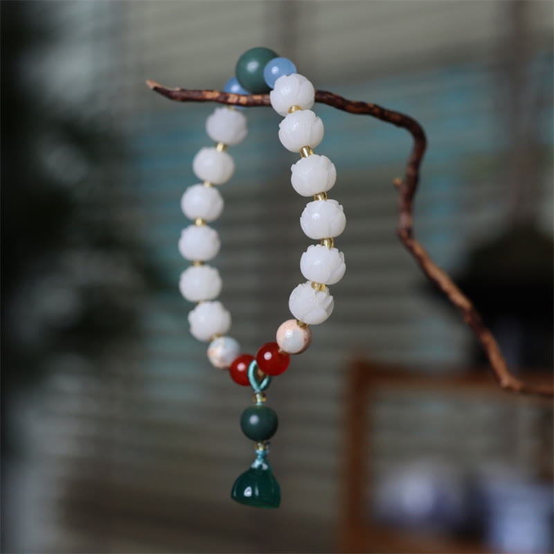 ATELIER-TIBET Bracelet Lotus Graines de Bodhi – Sagesse & Équilibre