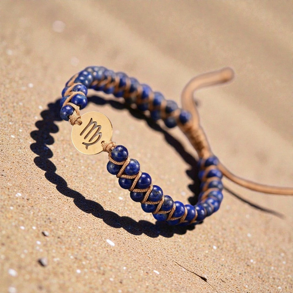 ATELIER-TIBET – Bracelet Tressé 12 Constellations en Pierres Naturelles