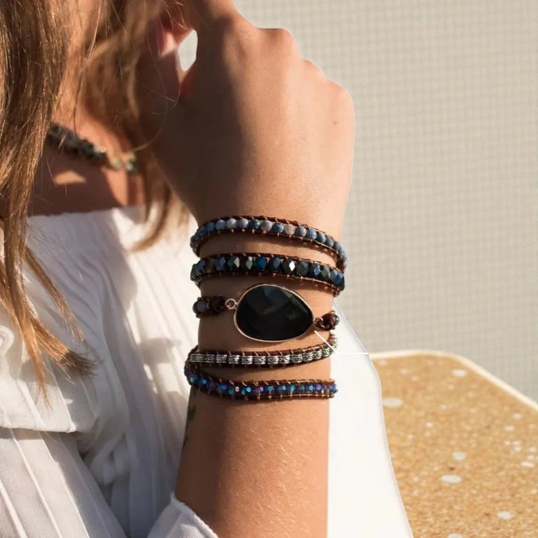 ATELIER-TIBET – Bracelet Wrap Ancrage & Sécurité en Onyx