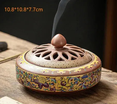 ATELIER-TIBET – Brûleur d’Encens en Céramique Zen, Élégance & Sérénité