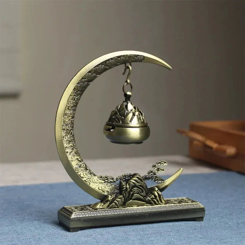 ATELIER-TIBET – Brûleur d’Encens Original en Laiton, Élégance & Tradition