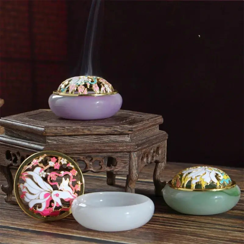 ATELIER-TIBET – Brûleur d’Encens en Verre Renard à Neuf Queues, Mystique & Raffiné