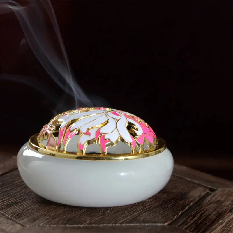 ATELIER-TIBET – Brûleur d’Encens en Verre Renard à Neuf Queues, Mystique & Raffiné